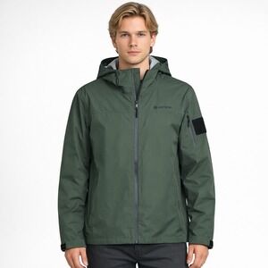 New Baerskin Tactical Soft Shell Long Sleeve Full Zip Green Jacket Size XL (US)